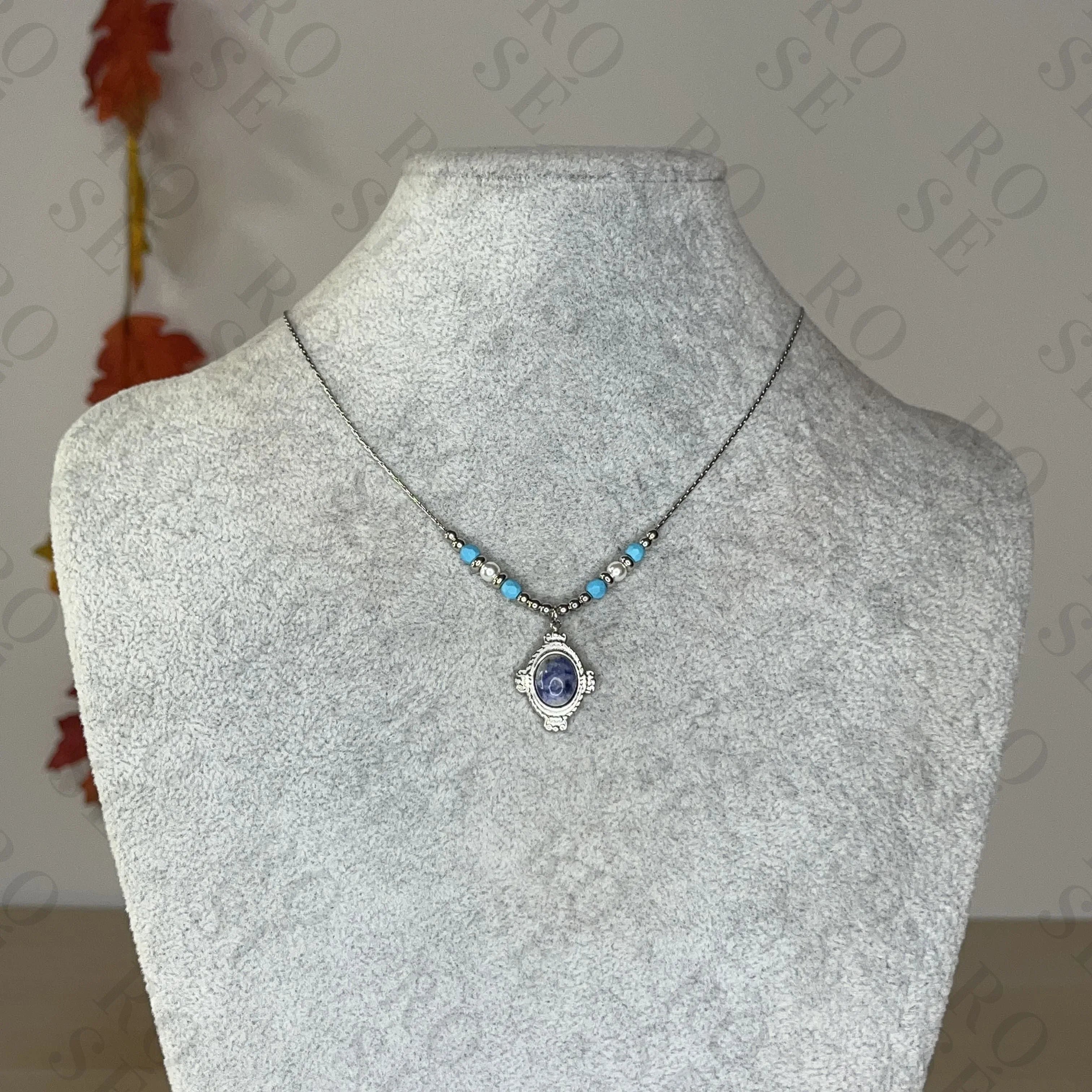 Collar Sodalita Medallón - Rosé Bijoux