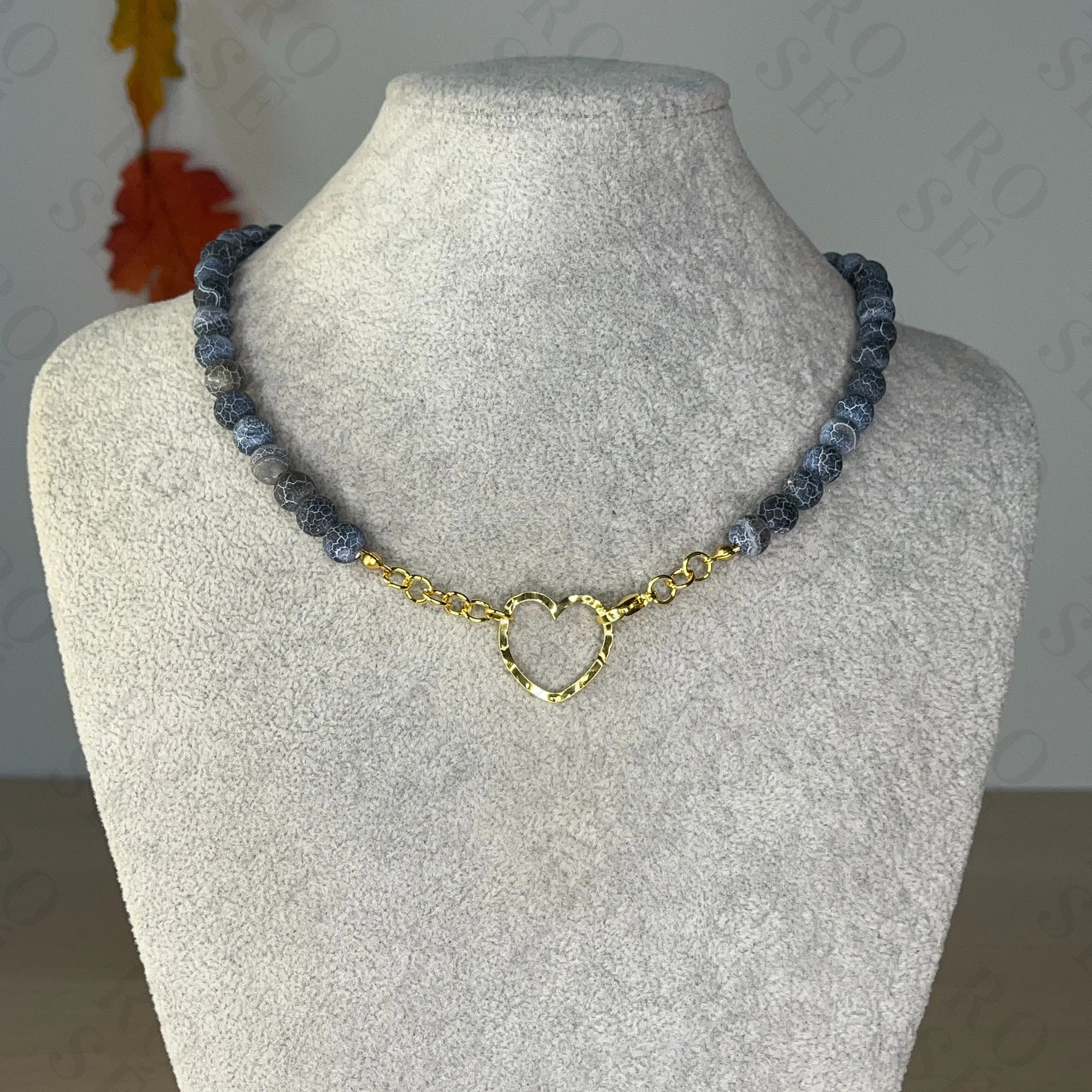 Collar Ágata Dragón - Rosé Bijoux