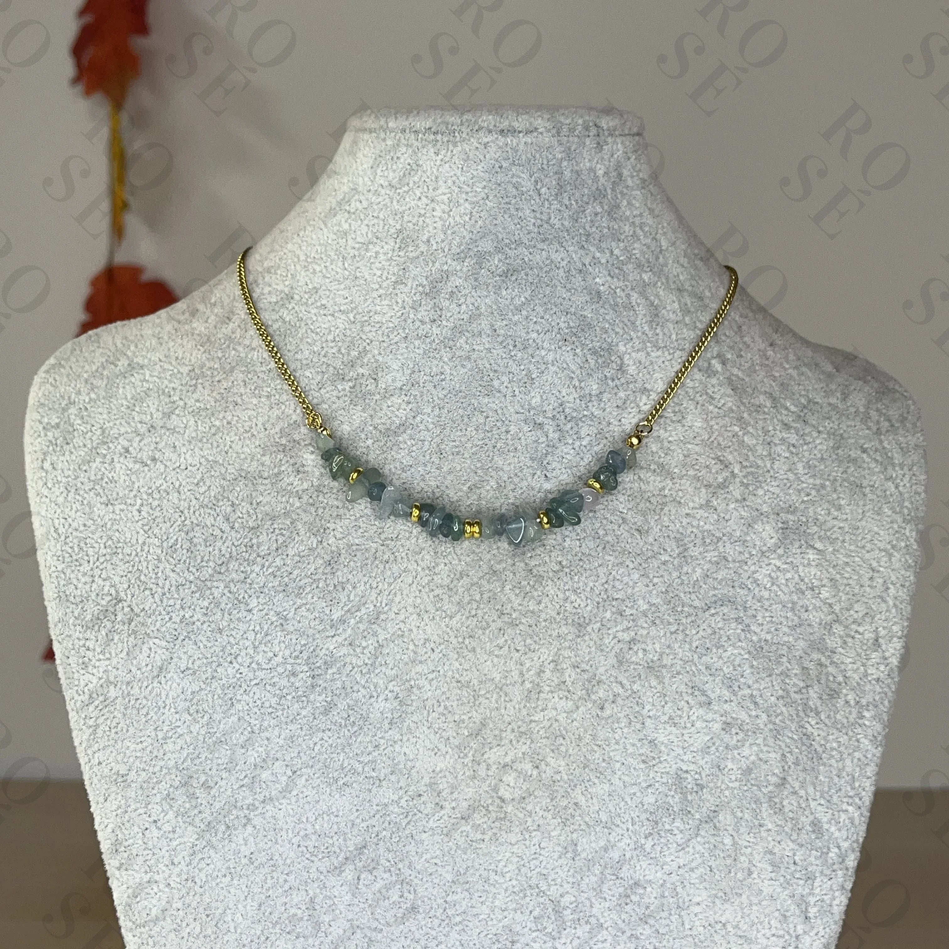 Collar Jade Verde - Rosé Bijoux