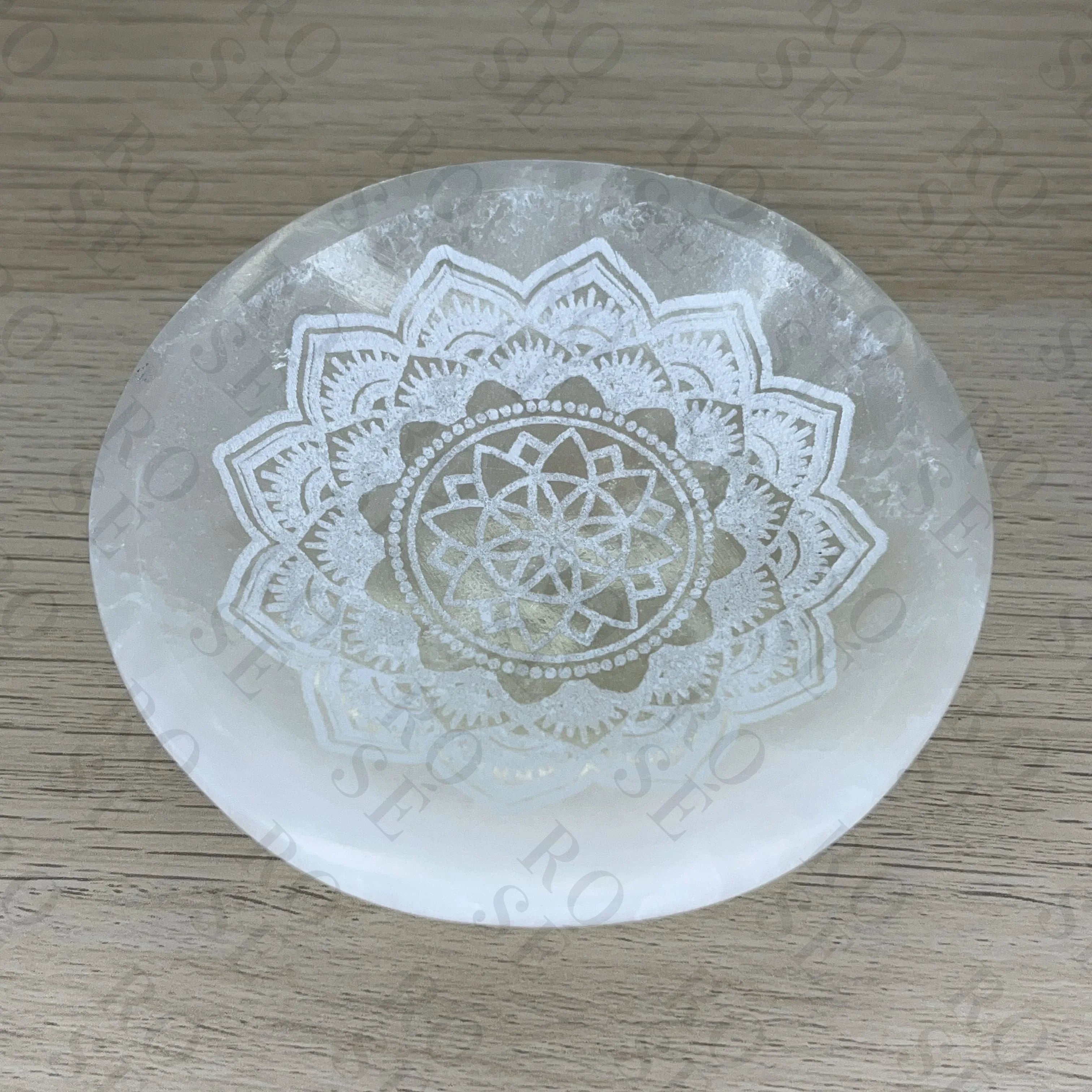 Cuenco Selenita Grabado - Rosé Bijoux