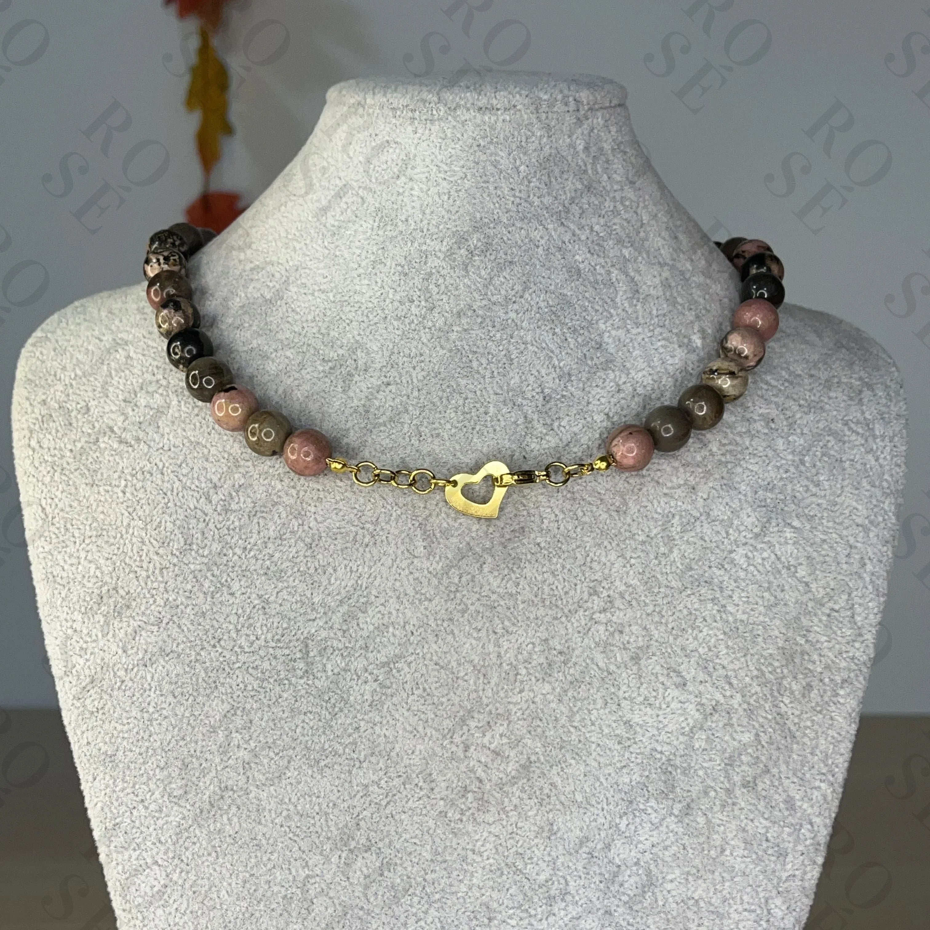 Collar Rodonita - Rosé Bijoux