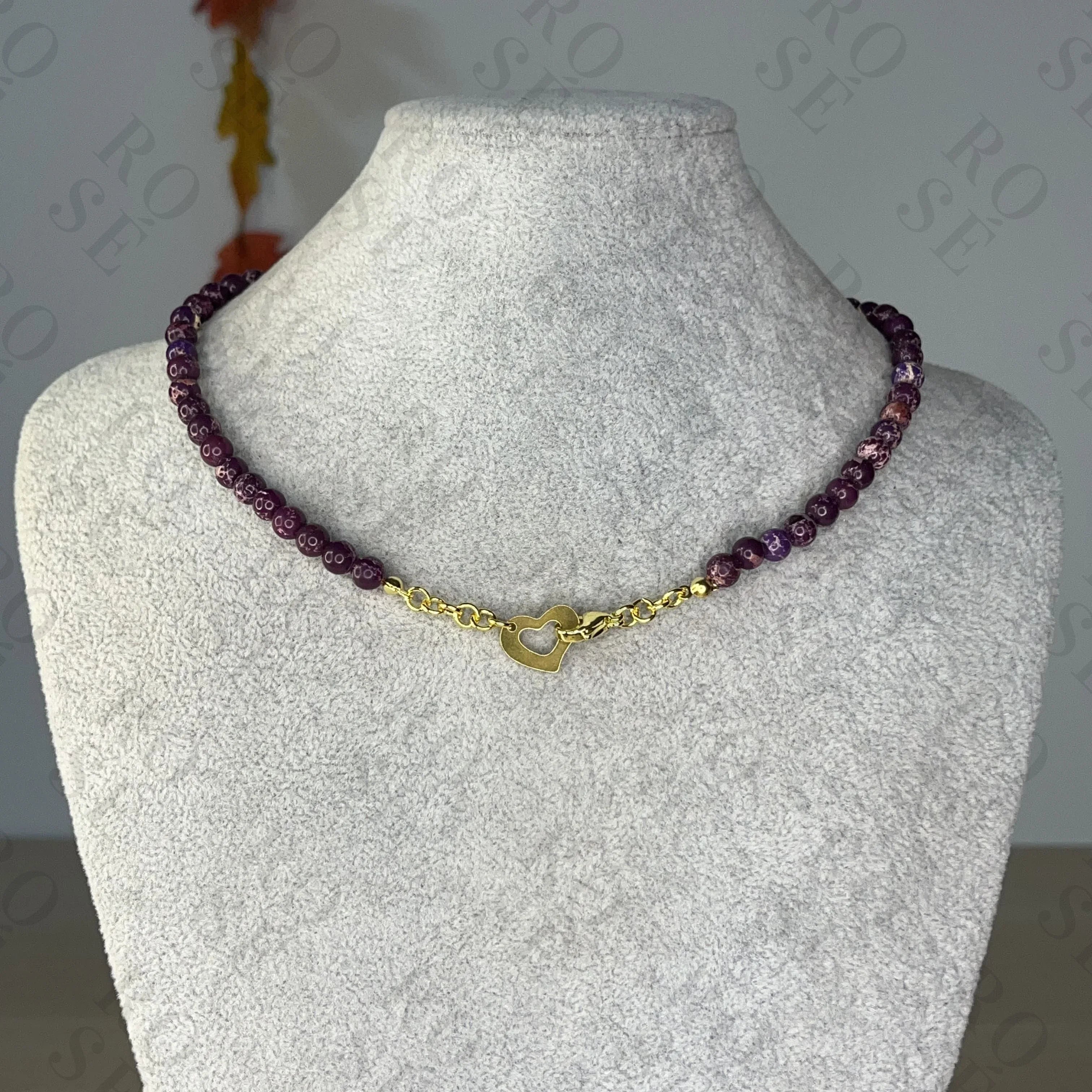Collar Turquesa Morada - Rosé Bijoux