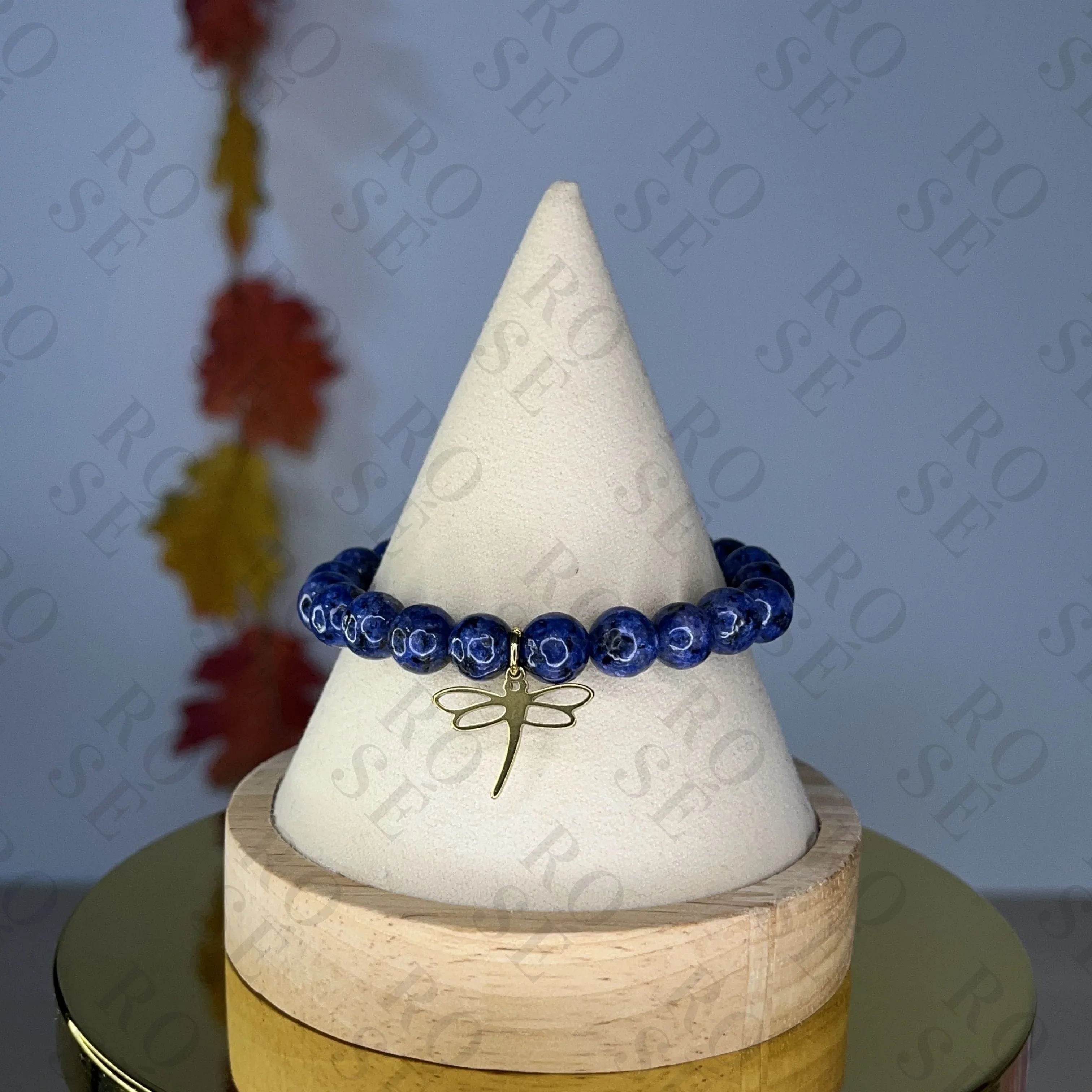 Pulsera Elástica Lapislázuli - Rosé Bijoux