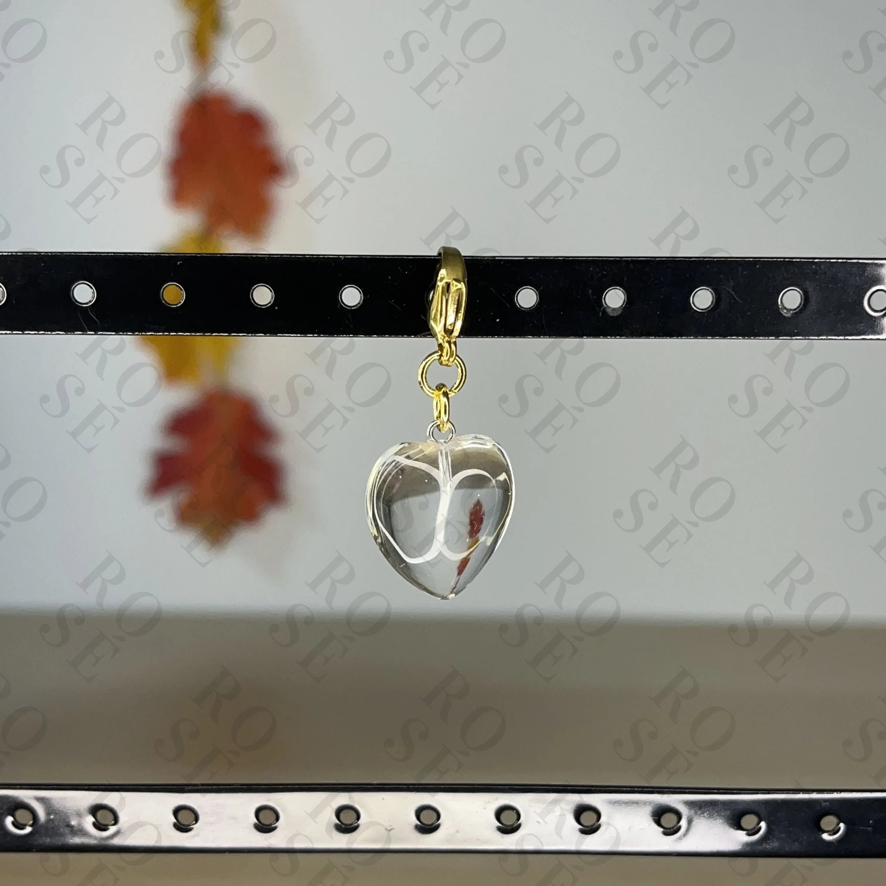 Charm Corazón Transparente - Rosé Bijoux