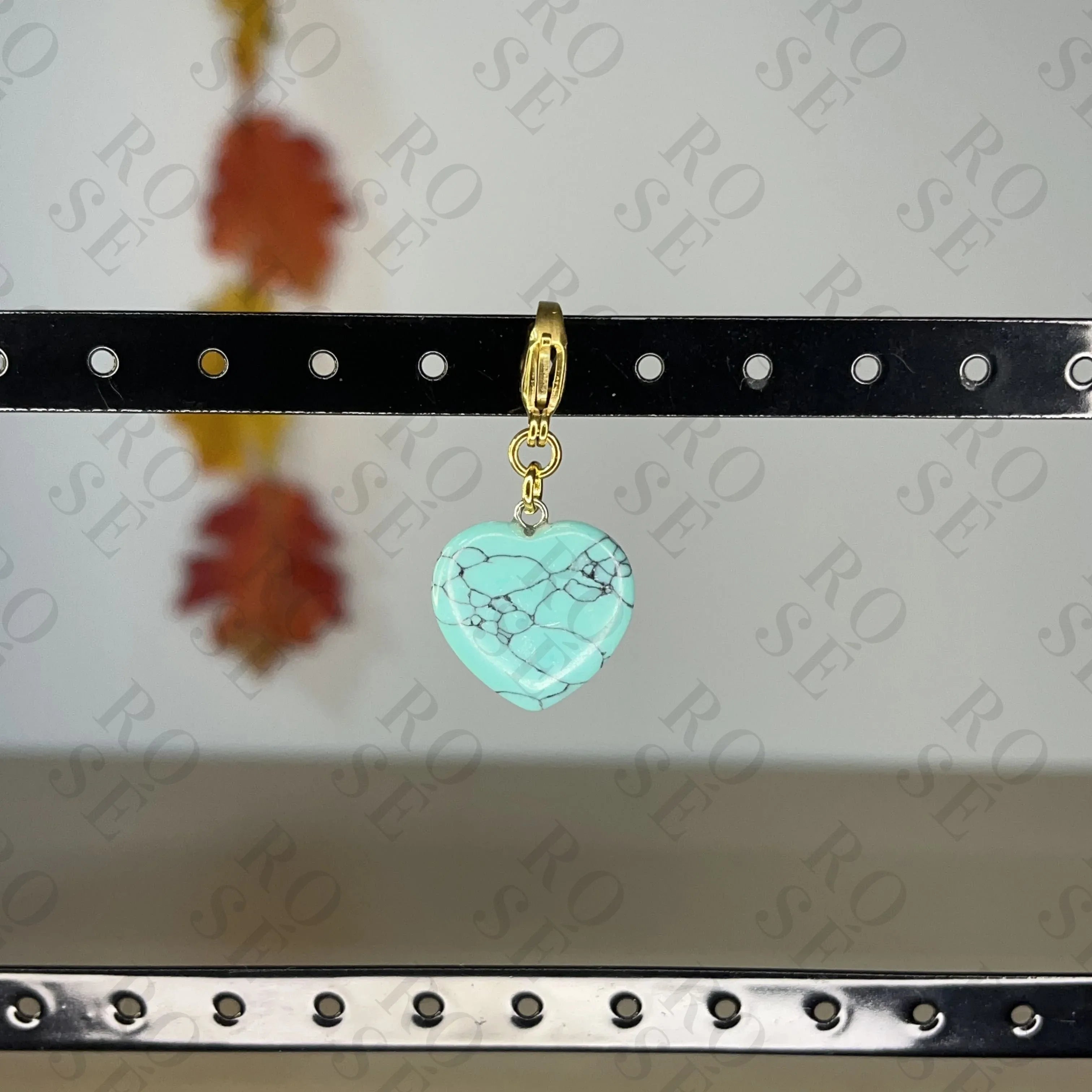 Charm Corazón Turquesa Azul - Rosé Bijoux