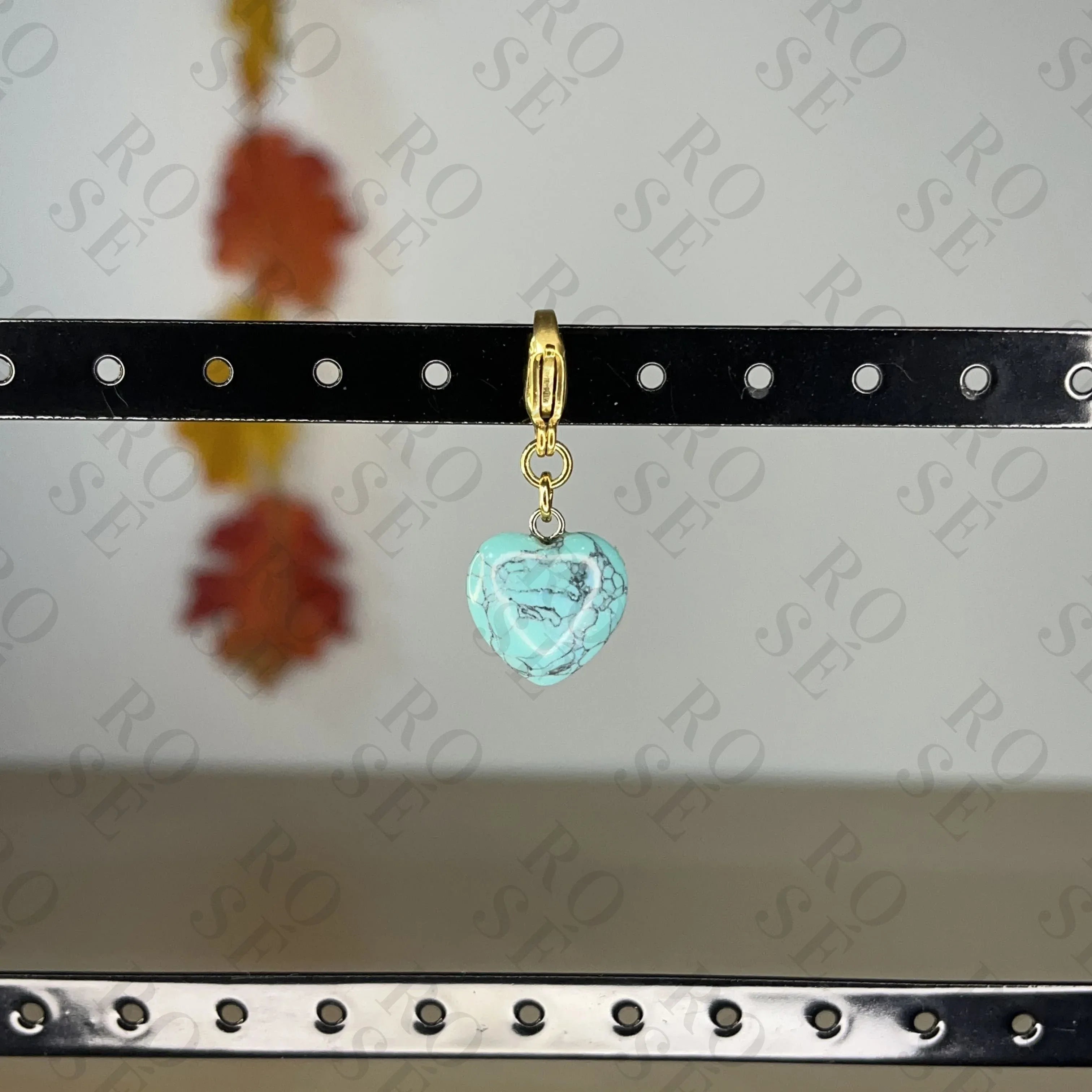 Charm Corazón Turquesa Azul - Rosé Bijoux