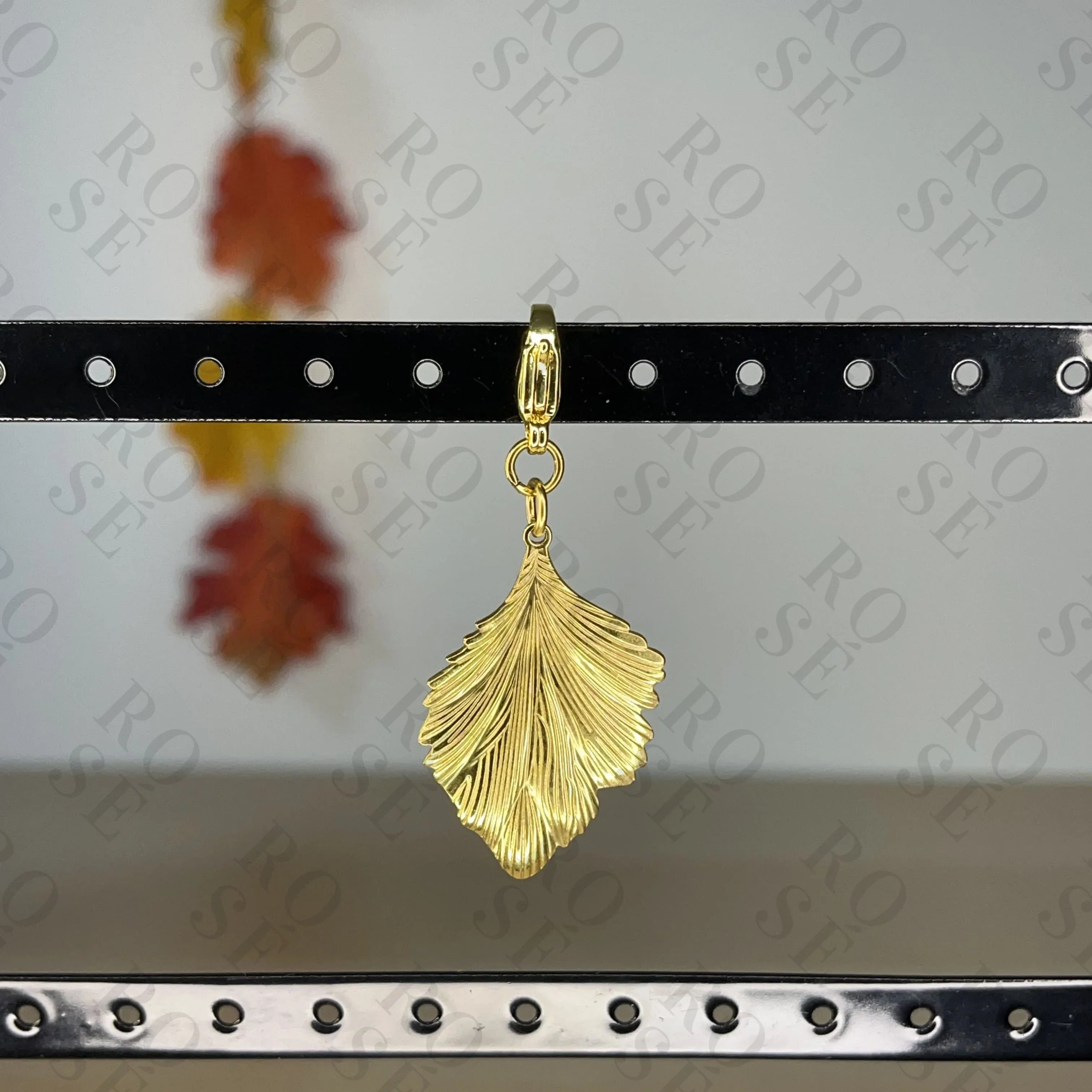 Charm Hoja Grande - Rosé Bijoux