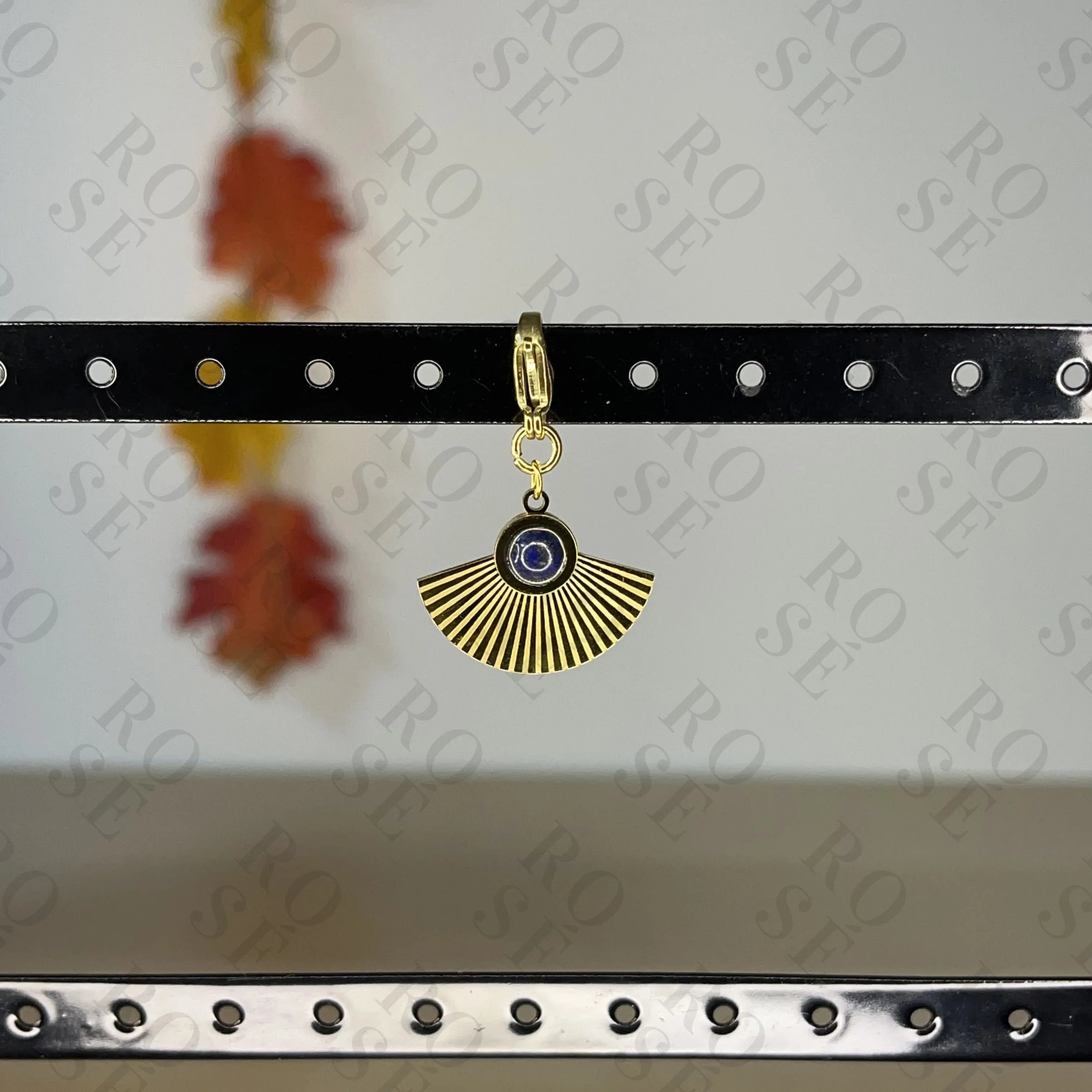 Charm Abanico Lapislázuli - Rosé Bijoux