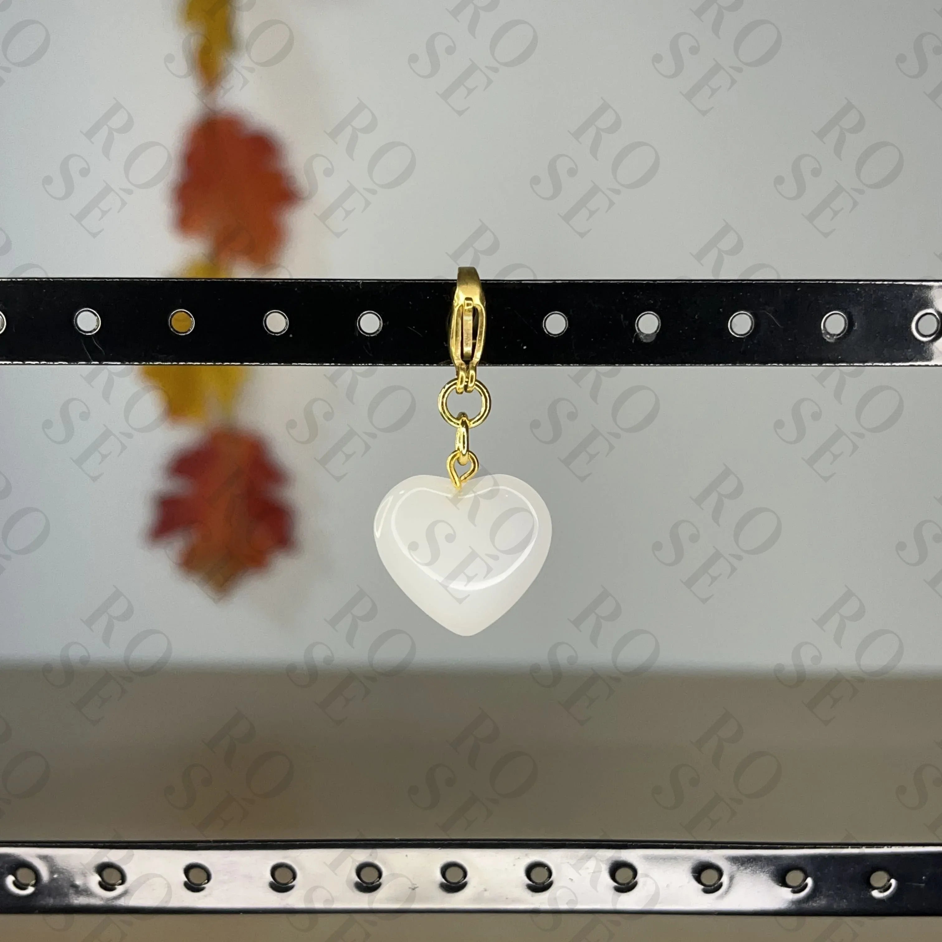 Charm Corazón Cuarzo Blanco - Rosé Bijoux